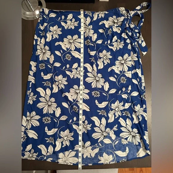 Sonoma Blue Floral Midi Skirt XL - Picture 5 of 13